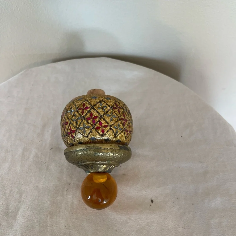 Glass Brass Inlay Cork Vintage Jewels Rare Colors Wine Bottle Colored Rare Cap - Picture 6 of 6